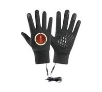 Men's Heated Gloves, Waterproof Thermal Hand Warming Mitts, Thick Mittens for Messaging, Snowboarding, Camping, Cycling, Hunting, Driving, Ice,