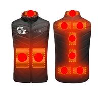 Men's Heated Vest Electric Heated Jacket, USB Charging Electric Body Warmer Gilet with Heating 9 Pads Washable Heated Clothing Heated Vest for Outdoor Hunting Camping Hiking(No Power Bank)