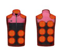 Mens Heated Vest Electric Heated Jacket Winter Heated Clothing Thermal Vest Coat Washable USB Charging Electric Body Warmer Heating Gilet for Outdoor Cycling Hiking(No Power Bank)