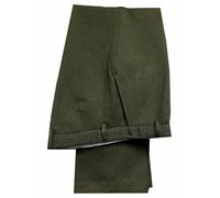 Men's Heavy Cavalry Twill Trousers with Expandable Self-Adjusting Waistband in Olive, Size 44 31