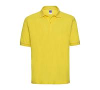 Mens Heavy Cotton Polo Russell Shirt Short Sleeve Casual Work Wear Plain Top Tee