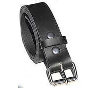 Mens Heavy Duty Black Leather Belt 1 1/2" Wide, Black, 40