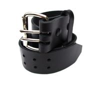 Mens Heavy Duty Black Leather Belt 2" Wide - Black - 40
