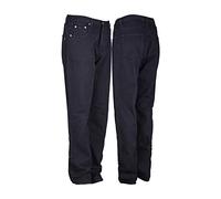 Mens Heavy Duty Jeans Hard Wearing Casual Denim Work Jeans Big Sizes Waist 30 to 64 and Inside Leg 31 Inches (Leg-31 Waist-44, Black)