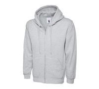 Mens Heavy Weight Classic Full Zip Hooded Sweatshirt Uneek Unisex Pullover Adult