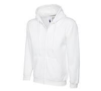 Uneek UC504 Adults Classic Full Zip Hoodie 300GSM White S Colour: Whit S