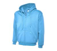 Mens Heavy Weight Classic Full Zip Hooded Sweatshirt Uneek Unisex Pullover Adult