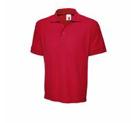Uneek UC104 Ultimate Poloshirt 250GSM Red M Colour: Red, Size: M M