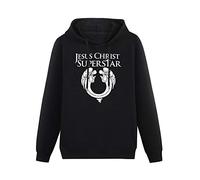 Men's Heavyweight Hooded Bibisc Jesus Christ Superstar Awesome Long Sleeve Sweatshirts Black S