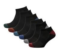 Mens Heel And Toe Twist Yarn Trainer Socks Comfortable And Stylish Pack of 6 - Socks MEN AZ0301 6 Pack Asstd A 6-11