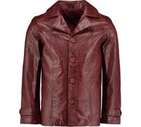 Mens Heist Vintage Brown Leather Jacket - A Perfect Winter Choice for Style-Savvy Men - Real Leather Craftsmanship and Smart Casual Mens Jackets Fit (UK, Alpha, M, Regular, Regular, Red)