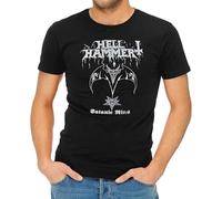 Men's Hellhammer Satanic Rites 1983 Album Cover T-Shirt L Black