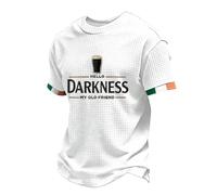 Men's Hello Darkness My Old Friend Shirt Irish Beer Top Short Sleeves O Neck Hello Darkness My Old Friend St. Patrick's Day Shirt Ireland Tee G01 XL