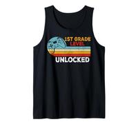 Mens Hello First Grade Level Unlocked First Day of 1st Grade Boys Tank Top