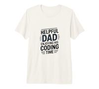 Mens Helpful Dad Enjoying His Coding Time Programmer Premium T-Shirt