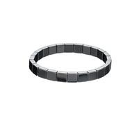 Men's hematite bracelet, regain your edges and confidence, natural hematite bead elastic good luck bracelet, enhance inspiration and vitality jewelry gifts (Black-A)