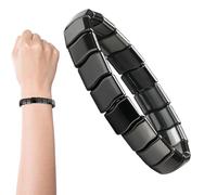 Men's Hematite Focus Bracelet - Natural Stone Energy Band Mental Purification Accessory for Men | Wellness Jewelry Stability Support Piece 'Equil