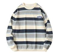 Men's Henley Pullover Sweaters Striped Pullover Men Plain t Shirt Heavy Mens Fall Jackets with Hood Jacket Men Winter Men's Warm Hoodies Funny Christmas Jumpers for Men Men Coat （Blue, S