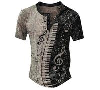 Men's Henley Shirts Short Sleeve Casual Basic Henleys T-Shirts Summer Button Lightweight Stretch T Shirt Classic Cotton Slim Fit Front Placket Soft Button Tees Tops (White,M)