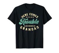 Mens Here comes trouble also known as grandad funny T-Shirt