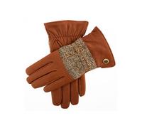 Men's Heritage Cashmere-Lined Harris Tweed and Deerskin Leather Gloves - HAVANA/GROUSE/Beige / XL
