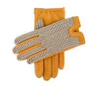 Men's Heritage Crochet-Back Peccary Leather Driving Gloves - CORK / S