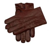 Men's Heritage Handsewn Three-Point Cashmere-Lined Leather Gloves - ENGLISH TAN (Blue) / 10
