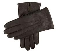 Men's Heritage Handsewn Three-Point Cashmere-Lined Peccary Leather Gloves - BARK / 10
