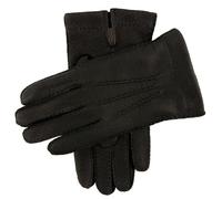 Men's Heritage Handsewn Three-Point Cashmere-Lined Peccary Leather Gloves - BLACK / 8.5