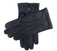 Men's Heritage Handsewn Three-Point Cashmere-Lined Peccary Leather Gloves - NAVY / 10