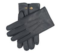 Men's Heritage Three-Point Cashmere-Lined Deerskin Leather Gloves - NAVY / 8.5