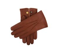 Men's Heritage Three-Point Fur-Lined Deerskin Leather Gloves - HAVANA / 10