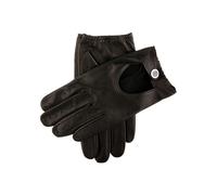 Men's Heritage Two-Colour Leather Driving Gloves - Black/Black / S