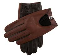 Men's Heritage Two-Colour Leather Driving Gloves - Black/English Tan / S