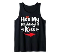 Mens He's My Midnight Kiss Happy New Year Matching Funny Saying Tank Top