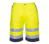 Mens Hi Vis Polycotton Shorts Reflective Multi Pockets Work Wear Cargo Shorts
