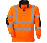 Portwest B308ORRXS Xenon Rugby Sweatshirt, X-Small, Orange