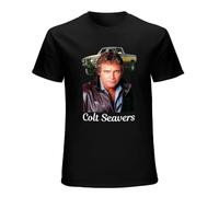 Men's High End T-Shirt Colt Seavers Lee Majors The Fall Guy Adult Black XXL