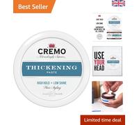 CREMO - Barber Grade Hair Styling Thickening Paste For Men | High Hold & Low Shine | 113g