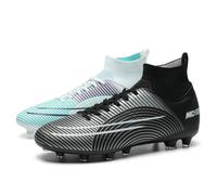 Mens High Quality Football Boots Football Boots for Walking Firm Ground Athletic Football Boots for Outdoor/Indoor/Games/Training, 500 Cd Black White, 7.5 UK