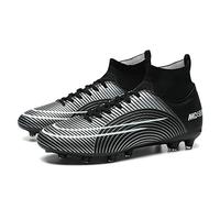 Mens High Quality Football Boots Football Boots for Walking Firm Ground Athletic Football Boots for Outdoor/Indoor/Games/Training, 500 Cd Black, 9.5 UK