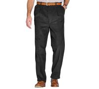 Chums Men's HIGH-Rise Trousers Luxury Cotton Corduroy Black 36W / 27L