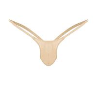 Men's High Slit and Low Waisted Thong with a Sexy Breathable Underwear Connected by a Thin Rope at the Waist (Khaki, L)