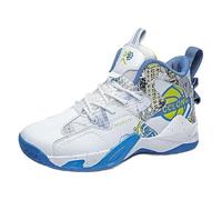 Men's High Top Basketball Shoes, Cushioned Grip Trainers, Indoor Outdoor | Lightweight Cushioned Midsole,Wear-Resistant Textured Outsole,Arch Support,Comfort Upper,Big and Little Kids