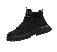 Mens High Top Sneakers, Quality Sneakers For Men, Lace Up Platform Sneaker With Slip-Resistant Soles Lightweight Outdoor Hiking Trainers Athletic Running Shoes With Arch Support Gym Workout Shoe