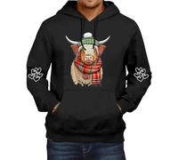 Men's Highland Cow Hoodie Sweatshirt - Western Print Shirt Country Western Style - 2024 New