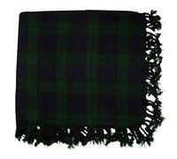 Mens Highland Kilt Fly Plaid Black Watch Tartan 48" x 48"/Scottish Fly Plaid
