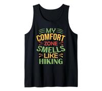Mens Hiker Funny Nature My Comfort Zone Smells Like Hiking Tank Top
