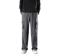 Mens Hiking Cargo Trousers Zip-Off Pants Light Weight Stretch Work Trousers Loose Fit Mens 2 In 1 Fishing Pants Convertible Into Shorts For Travel Safari Running Camping Breathable Walking Bottoms