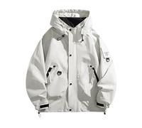 Men'S Hiking Jacket Waterproof Outdoor Jacket Fashionable Rain Jackets Functional Hooded Jackets With Many Pockets Softshell With Hood Multifunctional Trekking Lightweight Windproof Coats Beige